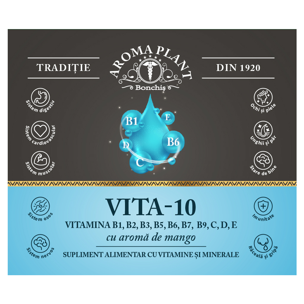 Vita 10 – complex de vitamine și minerale cu aromă de mango - imagine 2