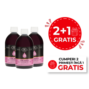 Pachet 2+1 Gratis Colagen Zinc Aloe Vera Biotină Vit.C 500 ml