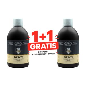 Pachet 1+1 Gratis Detox cu Extract din Plante și Vitamina C 500 ml