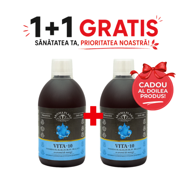 Pachet 1+1 Gratis Vita 10 – complex de vitamine și minerale cu aromă de mango